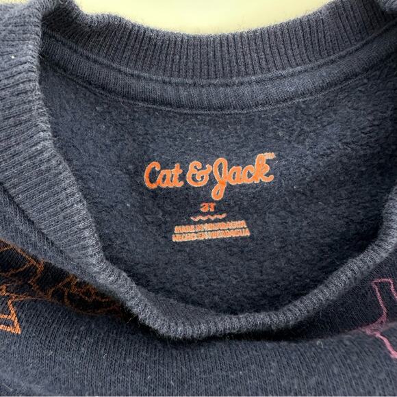 Cat & Jack dinosaur pullover sweatshirt in navy Size 3T - Picture 3 of 5